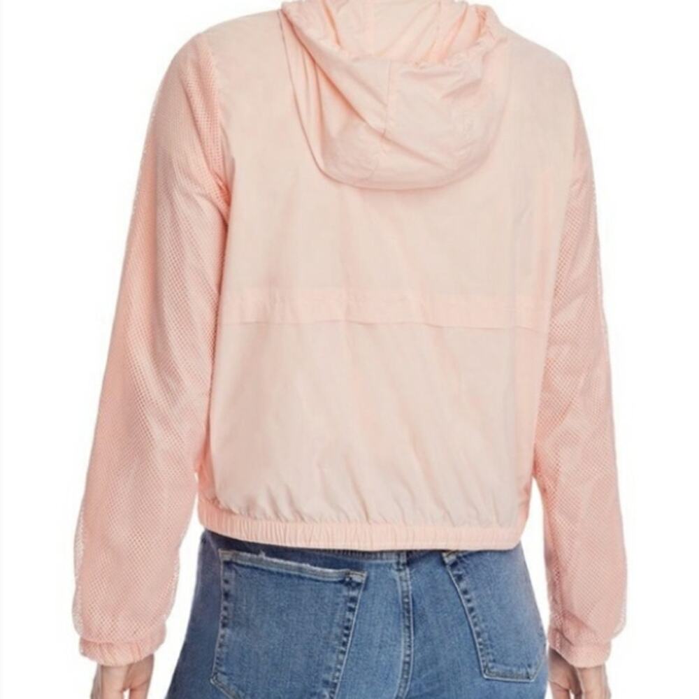 GENERATION LOVE Quincy chevron lightweight hooded pink windbreaker jacket XS NEW - Picture 5 of 9